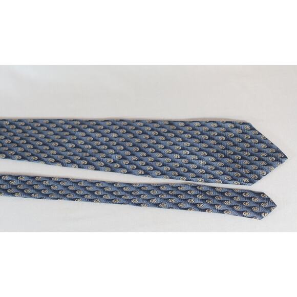 Robert Talbott Wright & Simon Mens Neck Tie Shimmery Shades Of Blue And Gray - Picture 3 of 6